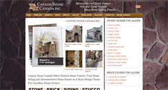 Desktop Screenshot of canyonstonecanada.com